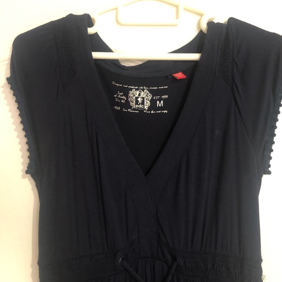 Esprit, navy blue jersey dress - Picture 1 of 5